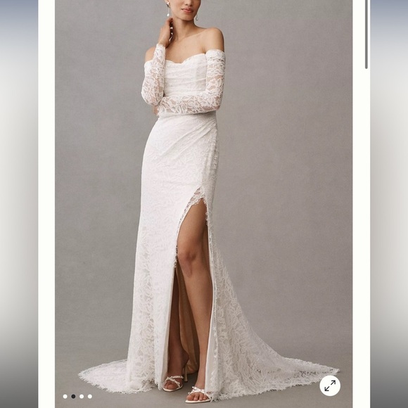 Jenny Yoo Dresses & Skirts - Anthropologie Jenny Yoo Dove Wedding Elegant Off-Shoulder Lace Dress